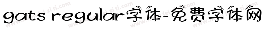 gats regular字体字体转换